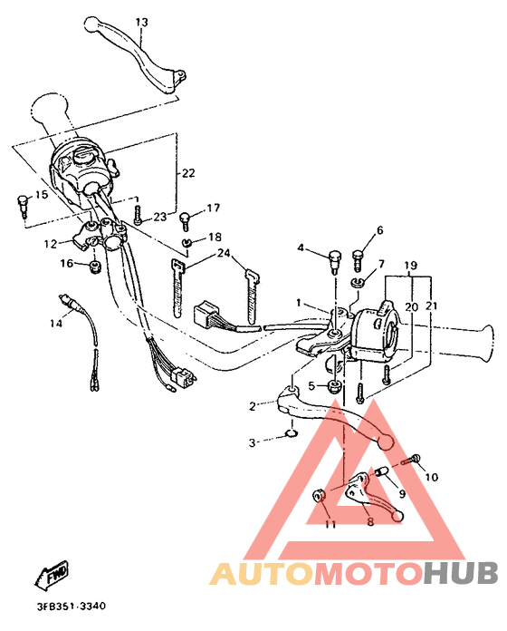 Handle switch. lever
