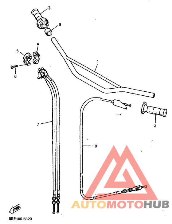 Steering handle. cable
