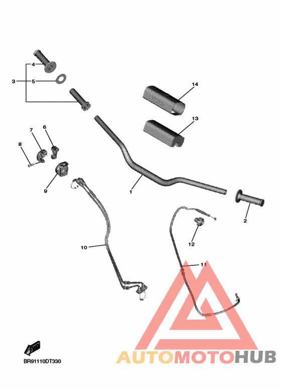 Steering handle & cable