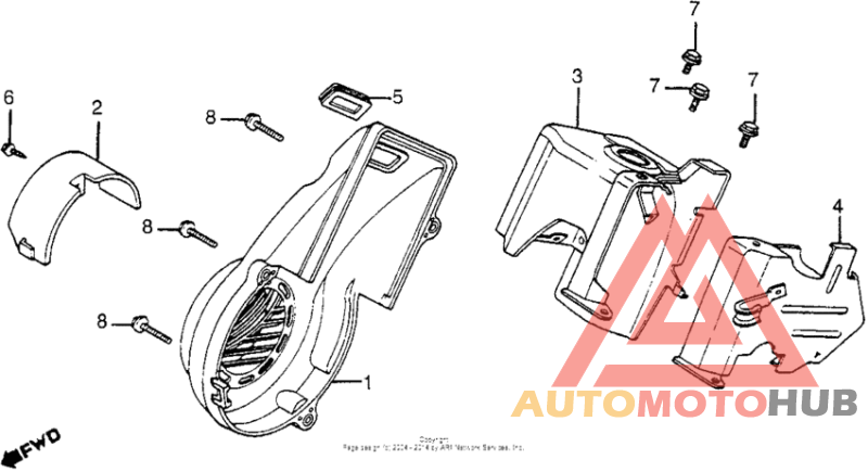 Fan cover + shroud + air guide cover