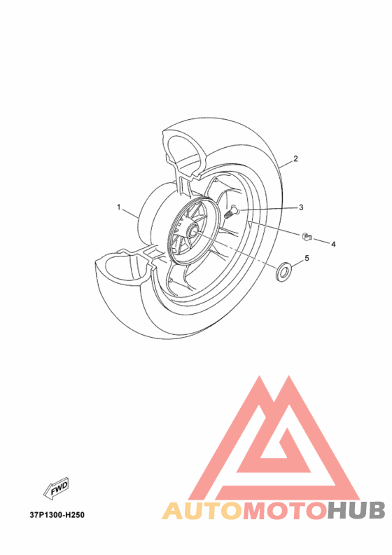 Rear wheel complete assy