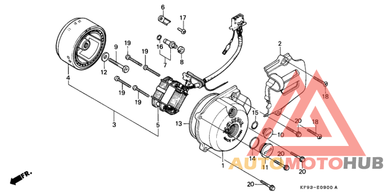 Left crankcase cover/ generator