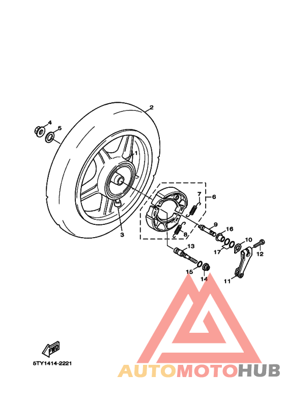 Rear wheel complete assy