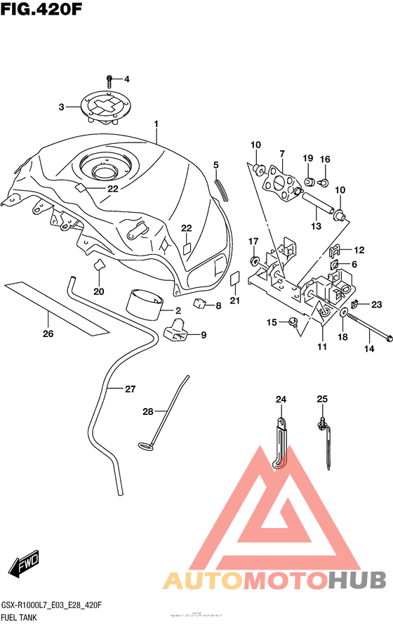 Fuel Tank (Gsx-R1000L7 E33) (Ykv,yvz)