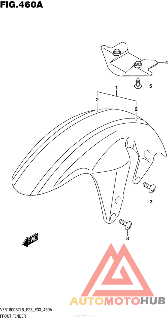 Front Fender (For Bbd)  (Vzr1800Bzl6 E28)