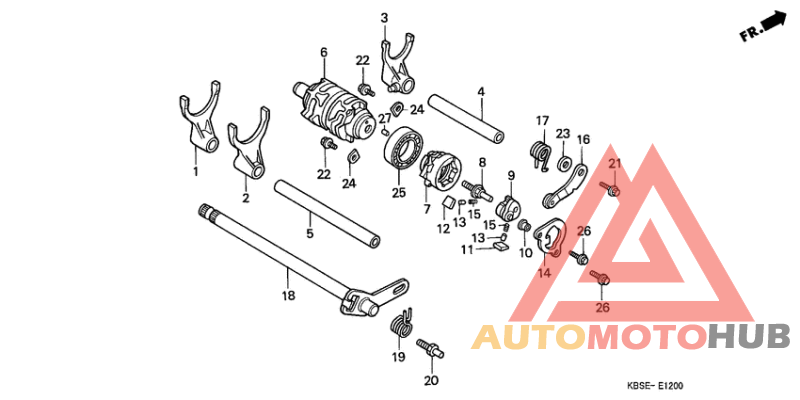 Shift drum/shift fork