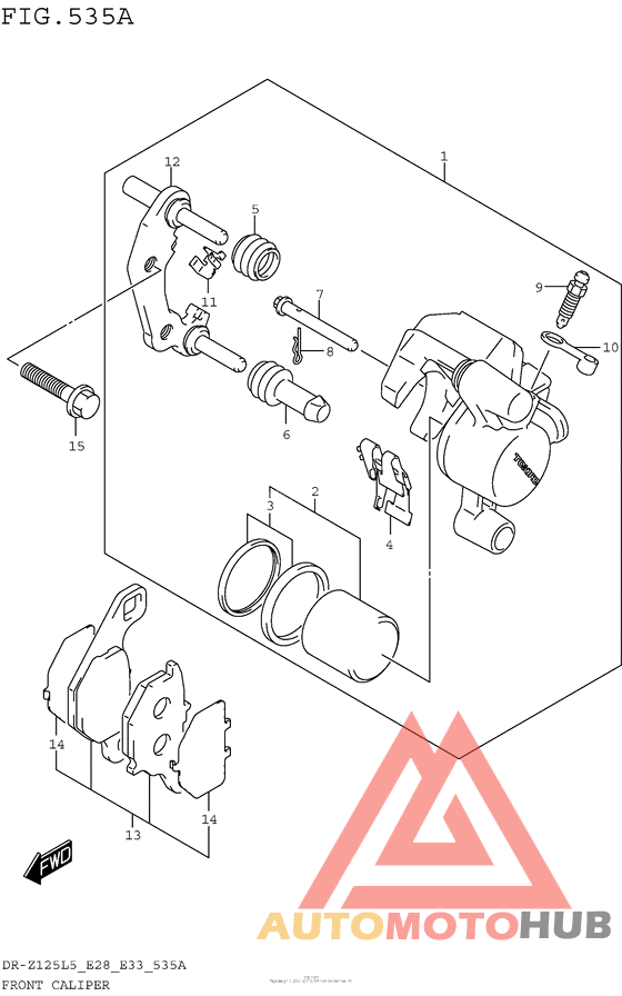 Front Caliper (Dr-Z125Ll5 E28)