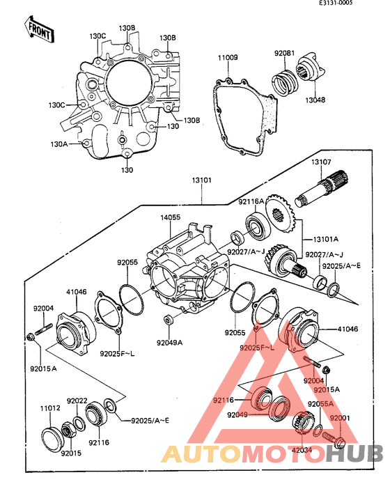 Front bevel gears