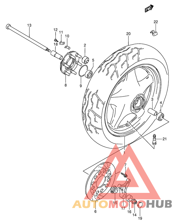 Rear wheel complete assy