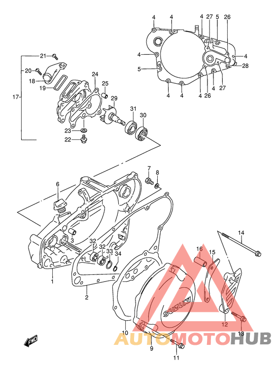 Crankcase cover ass`y  (v