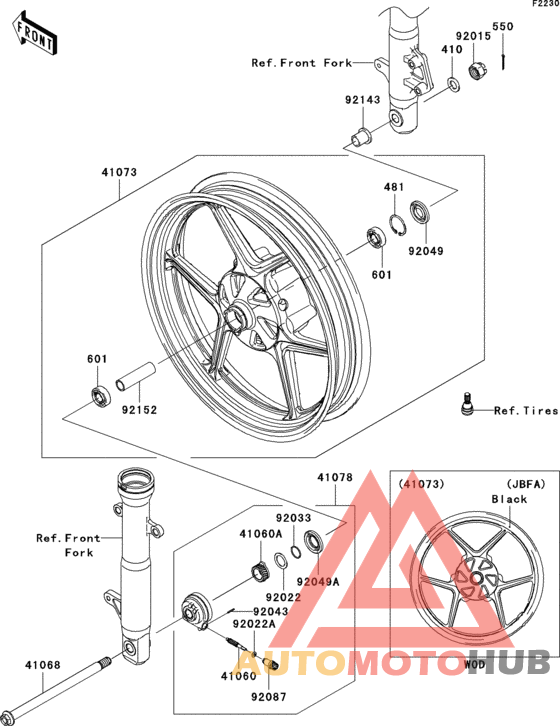 Переднее колесо