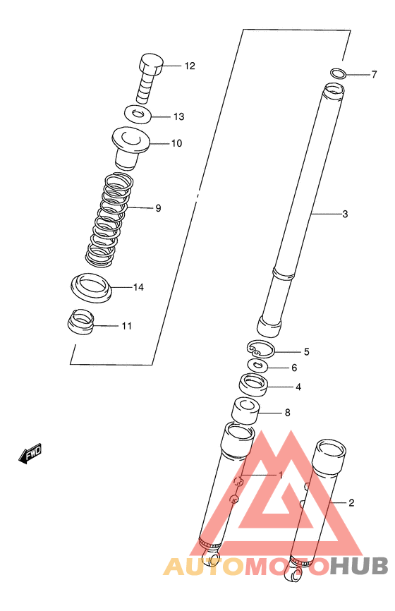 Демпфер передней вилки