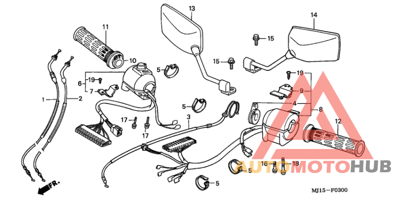 Handle lever/switch/cable