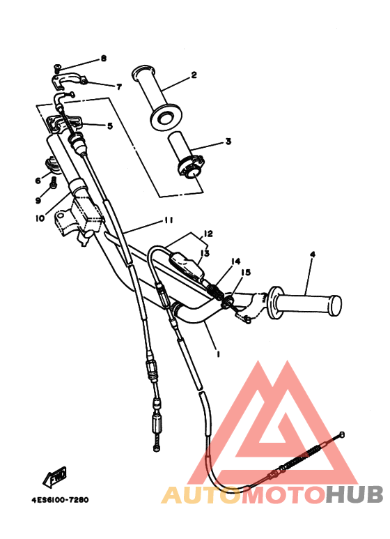Steering handle & cable
