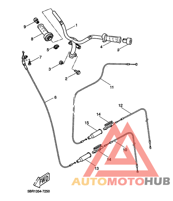 Steering handle. cable