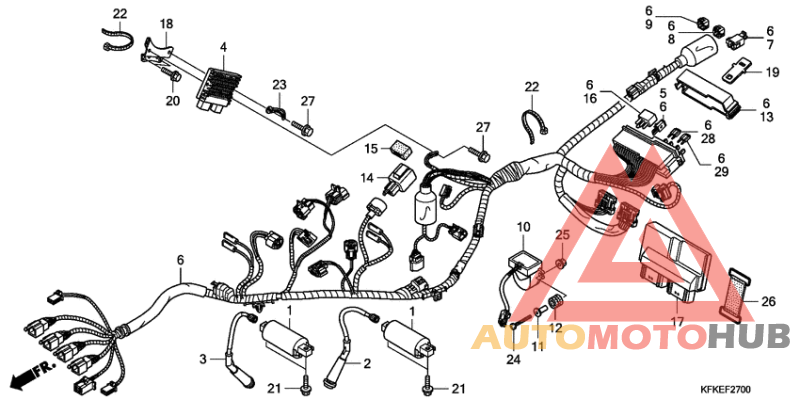 Wire harness/ignition coi l