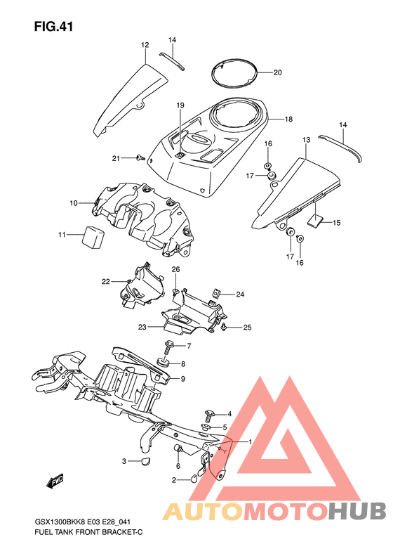 Топливный бак front bracket