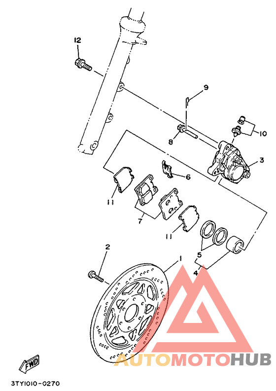 Front brake. caliper
