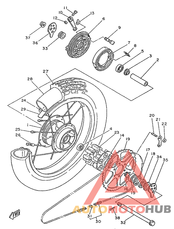 Переднее колесо