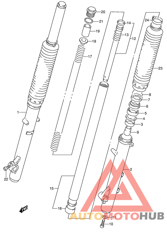Вилка передней оси