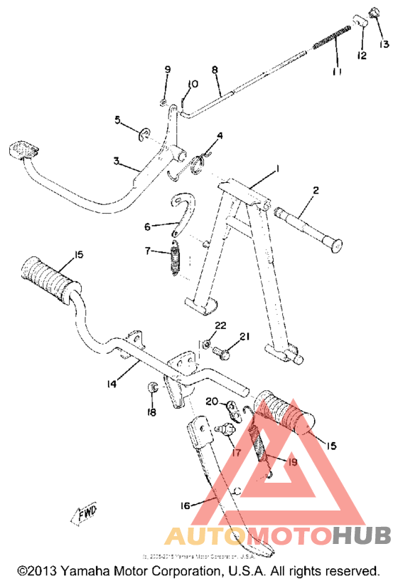 Stand - footrest - brake pedal