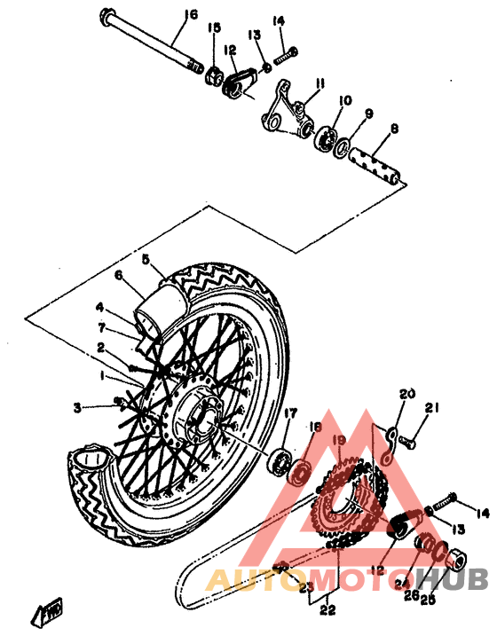 Переднее колесо