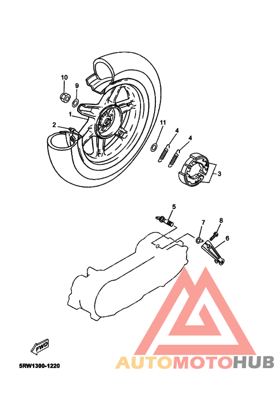 Rear wheel complete assy