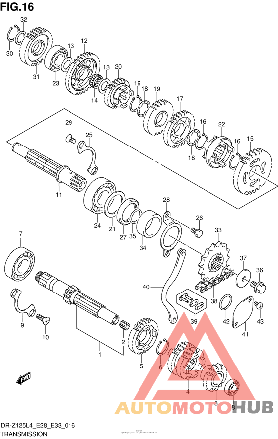 Transmission (Dr-Z125Ll4 E28)