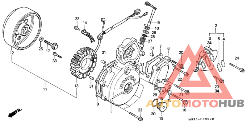 Left crankcase cover/ generator