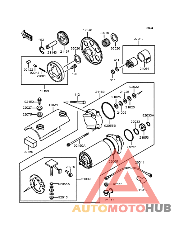 Starter motor/starter clutch