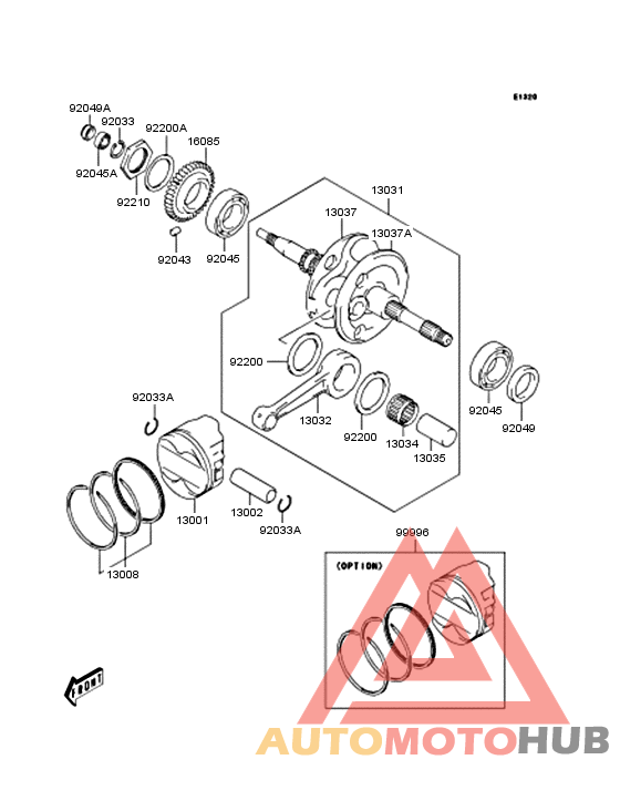 Crankshaft/piston