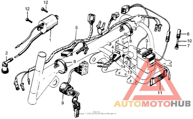 Wire harness + battery