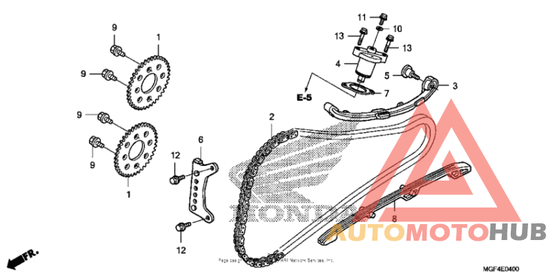 Cam chain + tensioner