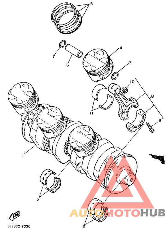 Коленвал и поршень