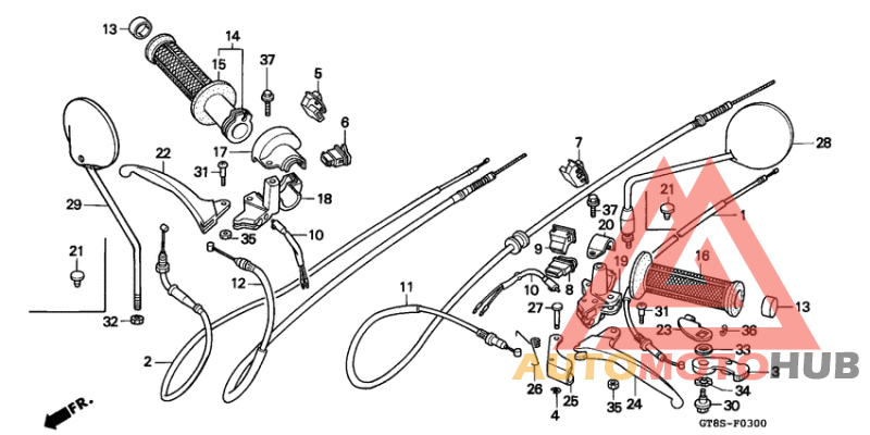 Handle lever/switch/cable