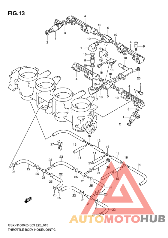 Throttle body hose/joint