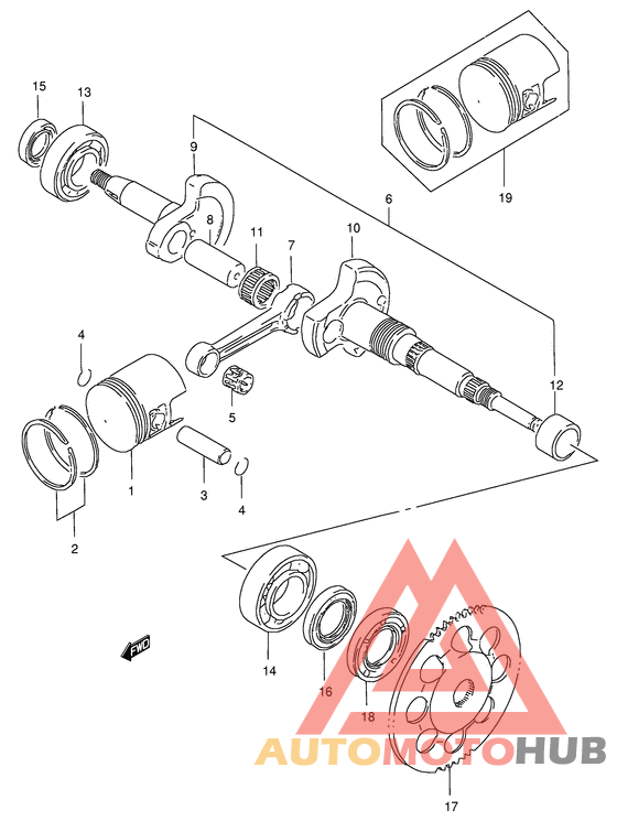 Вал коленчатый