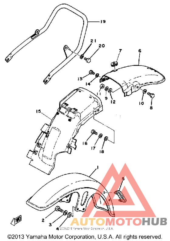 Front fender-rear fender