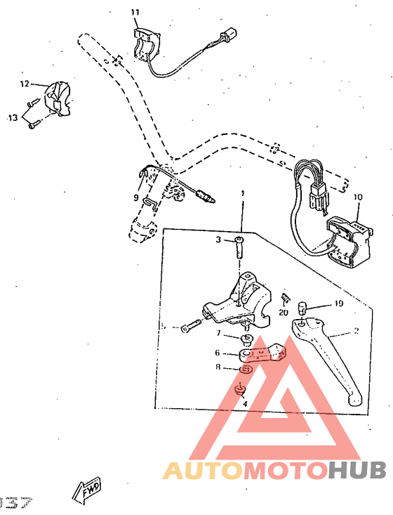 Handle switch. lever