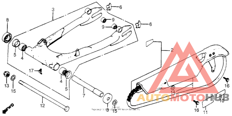 Swingarm + chain case