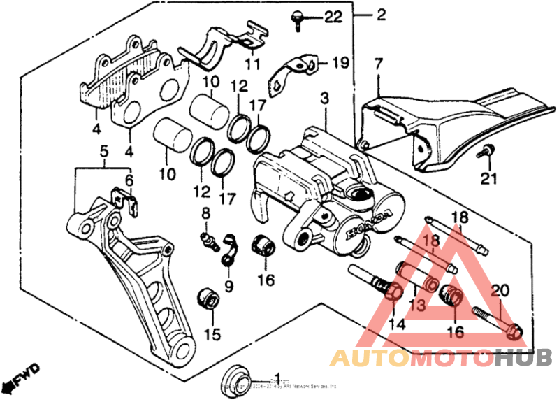Rear brake caliper 82