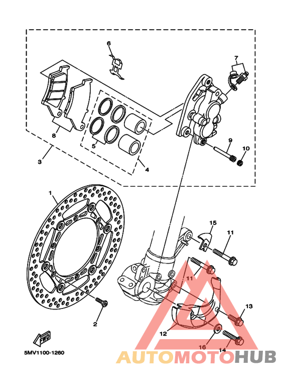Передний суппорт