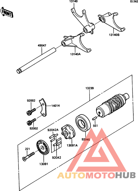 Change drum/shift fork