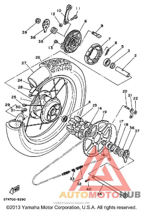 Переднее колесо