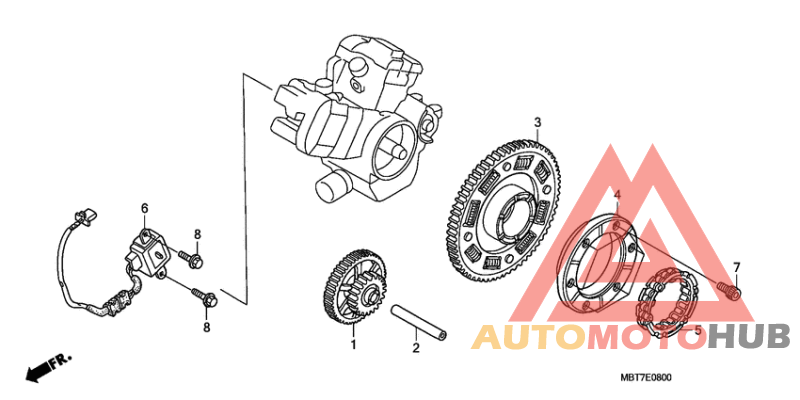 Pulse generator/ starting clutch