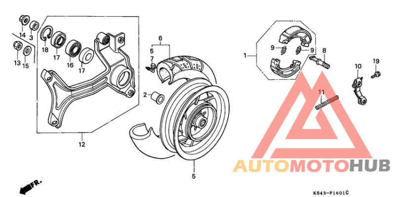 Rear wheel complete assy