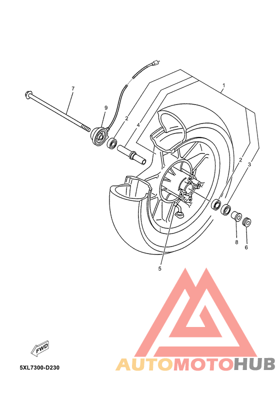 Переднее колесо