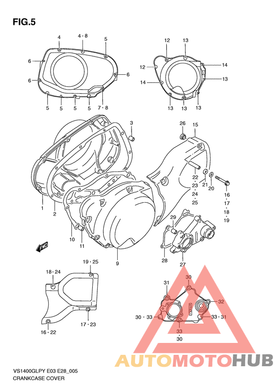 Crankcase cover ass`y  (v