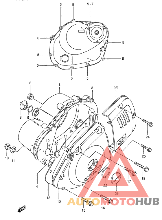 Crankcase cover ass`y  (v