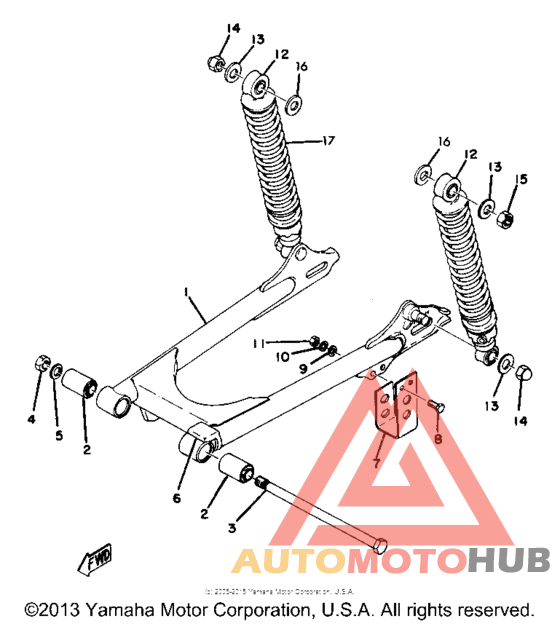 Rear arm rear cushion